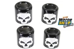 Pushrod Cover Cup Set Black With Chrome Skull Design Fxr Evo Shovel Knuckle Pan. Fixed Price $68.22.