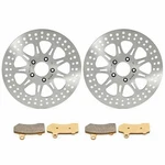 11.8" Front Brake Rotors Discs Pads For Harley Touring Flhr Road King 2008-2016. Fixed Price $109.98.