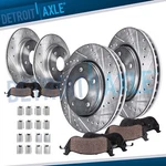 Front Rear Drilled Slotted Rotors Brakes Pads For 2007 - 2017 Jeep Wrangler Jk. Fixed Price $216.09.