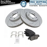 Performance Cross Drilled Slotted Brake Rotor & Ceramic Pad Front Kit. Fixed Price $103.00.