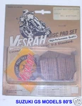 Vesrah Disc Brake Pads Suzuki GS400 GS450 GS750 GS1000 GS1100G GS250 GS700 GS850. Fixed Price $24.95.