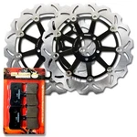 Front Disc Rotors + Brake Pads For Kawasaki ZX-9R Ninja 900 F1 F2 2002-2003. Fixed Price $159.76.
