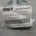 New A00484-04-00 Brake Pad Front Set Fits SR125TR. Fixed Price $29.95.
