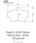 Pagid Racing Brake Pad E2405 29 010 Porsche 911 Boxster Cayman - Brand New. Fixed Price $349.99.