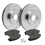 Front Drilled Brake Rotors + Pads For Vw Passat Tiguan/limited Audi Q3/QUATTRO. Fixed Price $124.09.