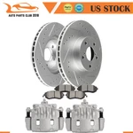 Front Brake Calipers Rotors Ceramic Pads Drilled Slot For Subaru Impreza Legacy. Fixed Price $175.55.