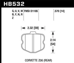 Hawk Performance HB532F.570-AG Hps. Fixed Price $203.39.