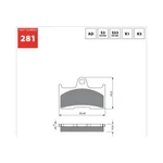 Goldfren Brake Pads 281S33 / FA344. Fixed Price $13.61.