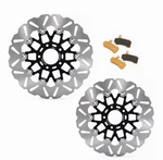 Floating 11.8" Front Brake Rotors & Pads For Harley Touring Flhr Road King 08-16. Fixed Price $209.99.