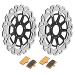 For Kawasaki Front Brake Disc Rotors Pads ZX-6R Ninja 1995-1997 Zzr 600 90-07 06. Fixed Price $156.66.