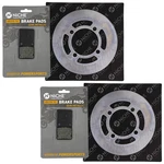 Niche Front Brake Rotor Pad Kit For Suzuki 59100-38870 59211-38F20 Semi Metallic. Fixed Price $47.95.