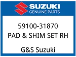 Suzuki Oem Part 59100-31870 Pad & Shim Set,r. Fixed Price $52.57.