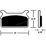 Drag Specialties Rear Semi-metallic Brake Pads DS-325008. Fixed Price $27.49.