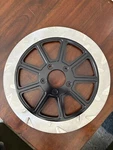 Lyndall Oversized 13" Smooth Cut Front 9 Spoke Rotor. Fixed Price $325.00.