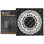 Niche Rear Left Brake Rotor Pad Kit For Ducati 61340761A 49240032A Semi Metallic. Fixed Price $38.34.