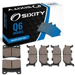 Front + Rear Organic Brake Pads 2004-2009 Yamaha XVS1100A Star Jt. Fixed Price $18.08.