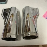 Harley Davidson Fishtail End Caps 65222-87A. Fixed Price $350.00.