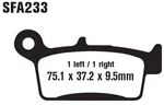 Ebc SFA233 Standard Organic Front Brake Pads. Fixed Price $29.95.