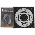Niche Rear Right Brake Rotor Pad Kit For Kawasaki 43082-1213 Semi Metallic. Fixed Price $32.95.