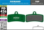 Galfer Pro FD426G1554T Semi Metal Brake Pads Green Shimano Tektro Trp. Fixed Price $32.56.