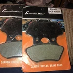 (2)FOREVER Run Carbon Brake Pads Harley Motorcycle 216-CK400. Fixed Price $24.95.