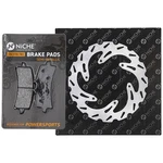 Niche Front Left Brake Rotor Pad Kit For Husqvarna FS450 Semi Metallic. Fixed Price $33.95.