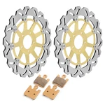 Front Brake Rotors Discs Pads For Kawasaki ZX12R ZX-12R Ninja 1200 2004-2005. Fixed Price $156.66.