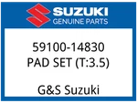 Suzuki Oem Part 59100-14830 Pad Set (T3.5). Fixed Price $62.68.