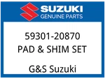 Suzuki Oem Part 59301-20870 Pad & Shim Set. Fixed Price $46.11.
