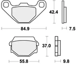 Sbs Brake Pads Rear For Ktm Mx 300 1990. Fixed Price $36.30.