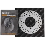 Niche Rear Brake Rotor Pad Kit For Kawasaki 43082-1213 41080-0037 Semi Metallic. Fixed Price $29.95.
