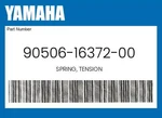 Yamaha Genuine Spring, Tension 90506-16372-00. Fixed Price $11.18.
