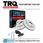 Trq Premium Ceramic Brake Pad & Performance Cross Drilled Slotted Rotor Kit. Fixed Price $124.95.