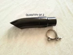 Pair Of Custom Universal Shorty Stubby Exhaust Muffler Black. Fixed Price $99.99.