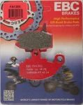 Ebc FA130X Series Carbon Brake Pads Kawasaki KL650A (klr) 87-07 Front. Fixed Price $37.00.